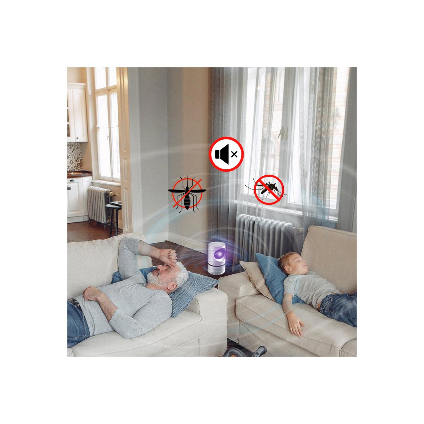 Cromos | Lampe Anti-Moustiques Minimaliste Bowlift – Piège à Insectes LED Silencieux, Répulsif et Capture de Moustiques pour Intérieur (Design Moderne et Sans Produits Chimiques)