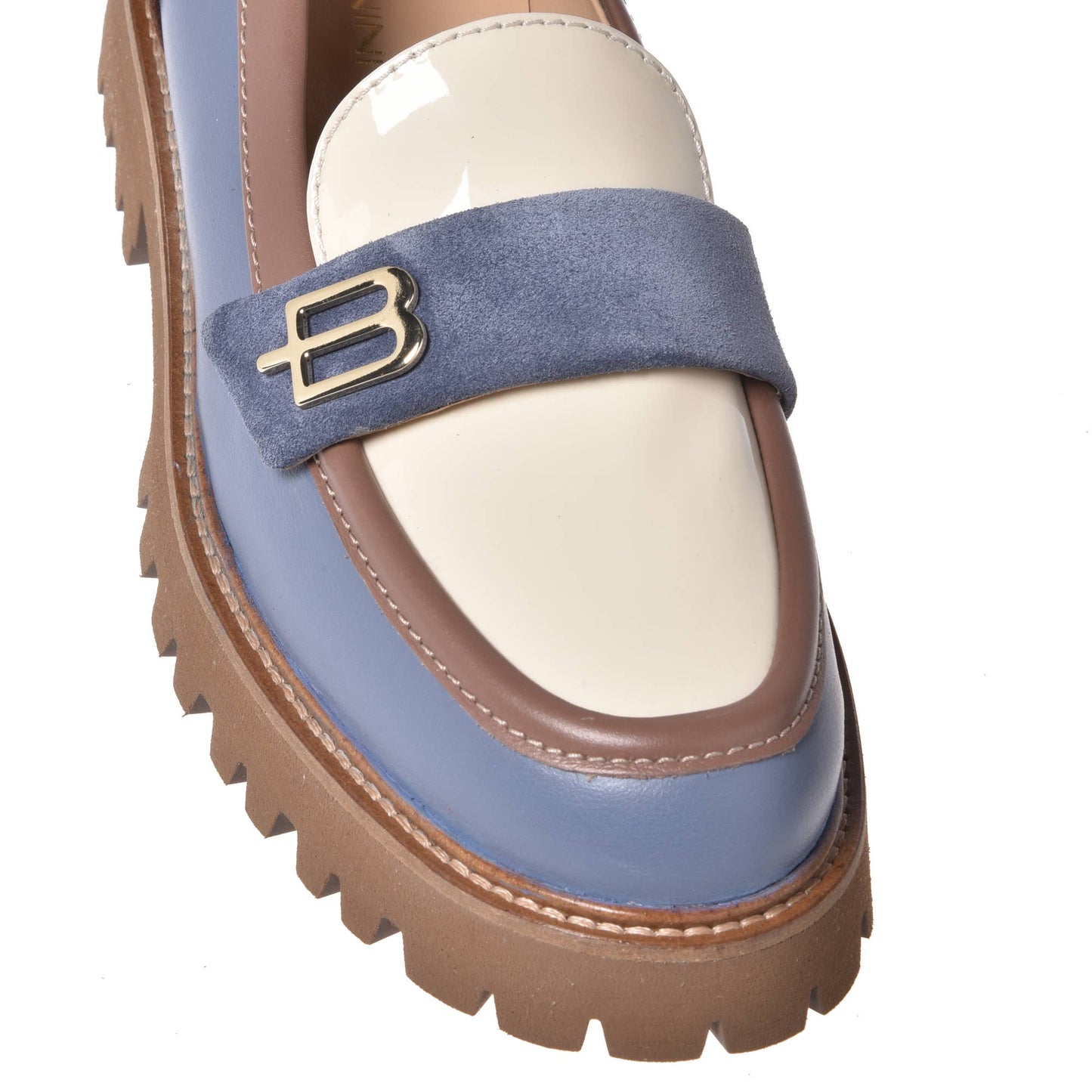 Mocassins Baldinini d'Cromos en cuir gris