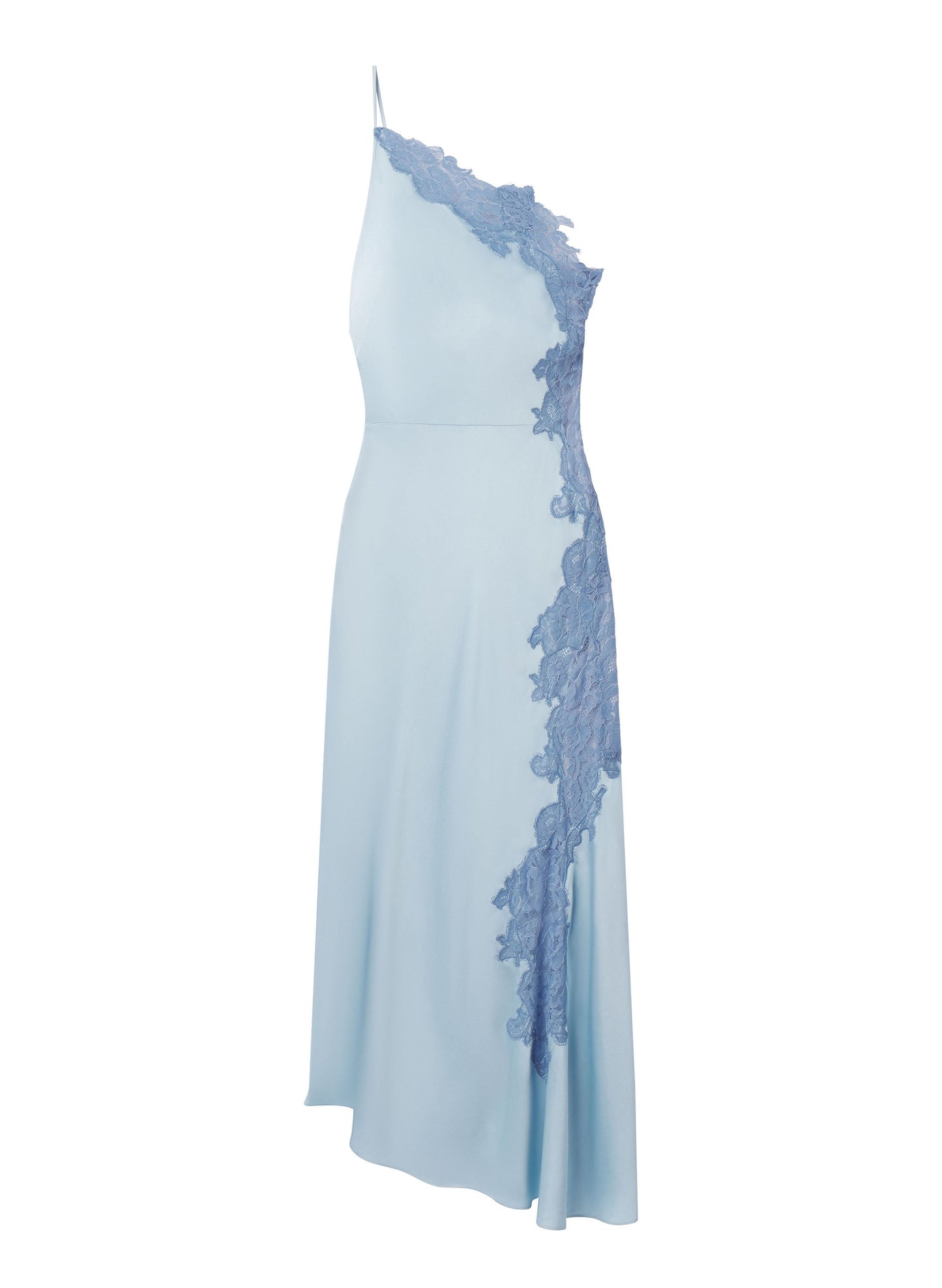 Robe midi en satin et dentelle Cromos Lou