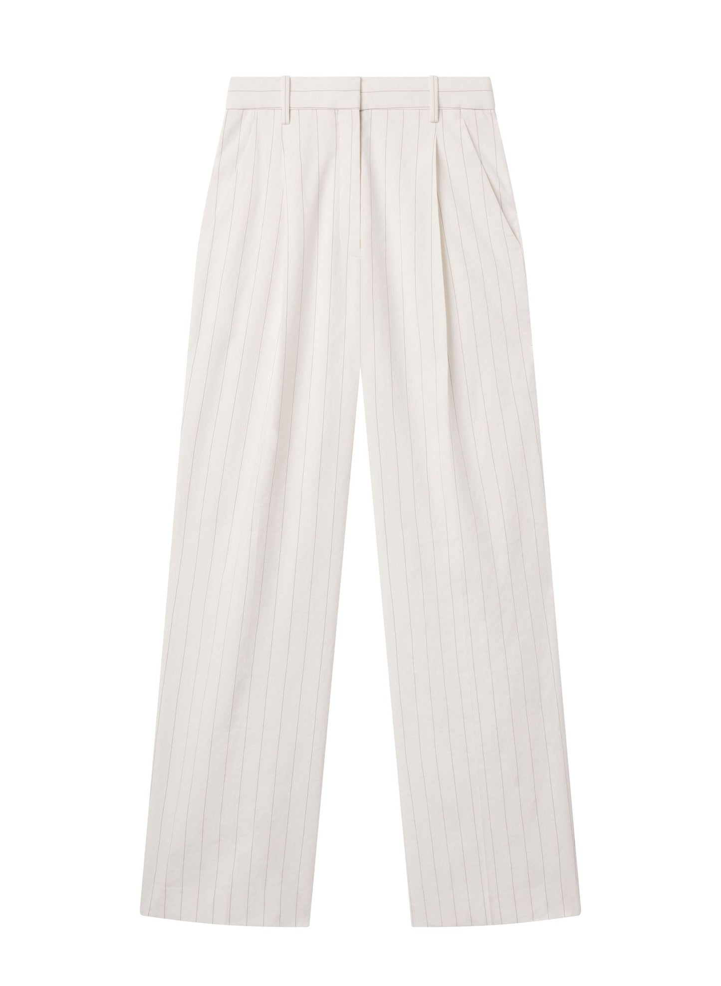 Pantalon à fines rayures en lin Cromos Winston
