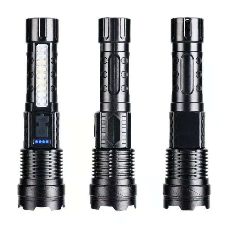 Lampe de poche laser blanche avec éclairage extérieur et lumière de travail latérale COB | Cromos