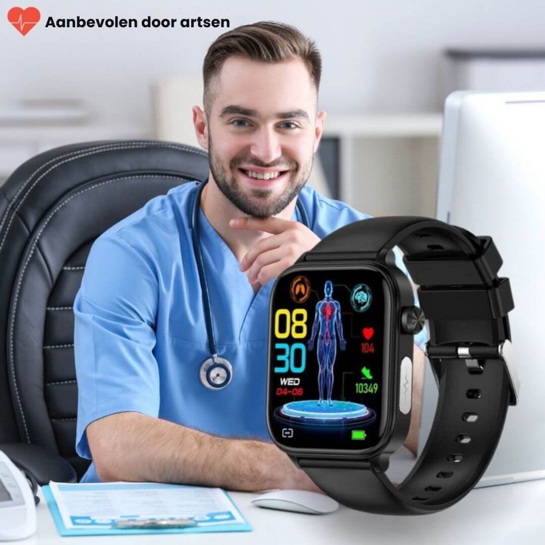Cromos | Montre Connectée Santé GlucoCare SOS avec Détection de Chute