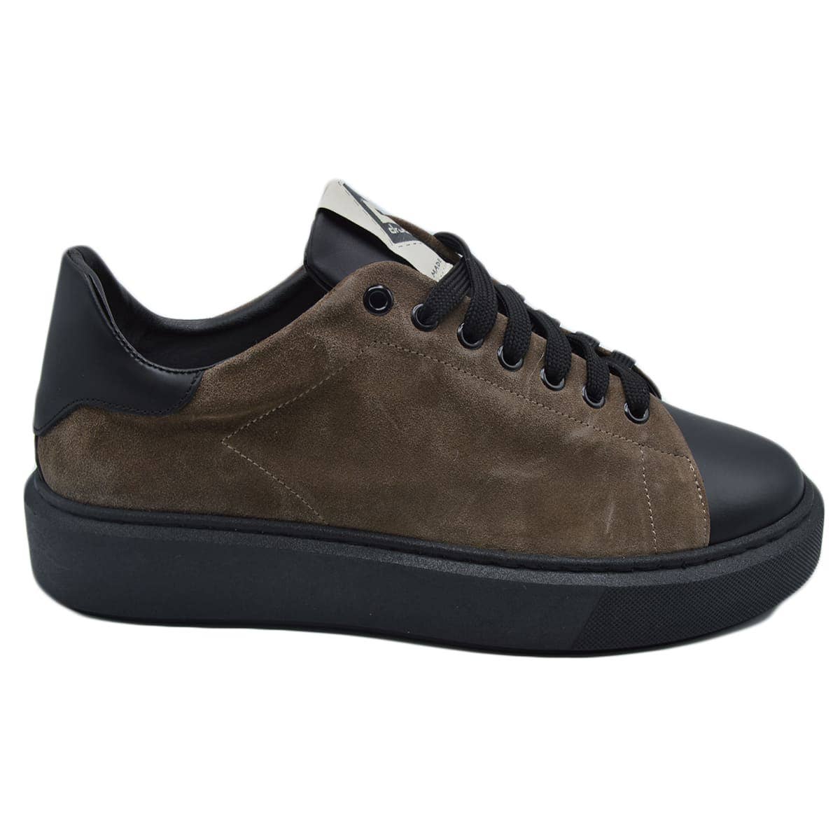 Baskets basiques Cromos D-CALIFORNIA TAUPE BLACK - Drudd Italia