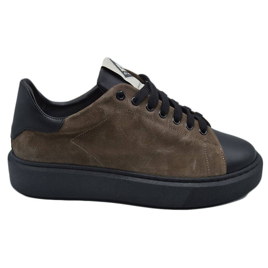 Baskets basiques Cromos D-CALIFORNIA TAUPE BLACK - Drudd Italia