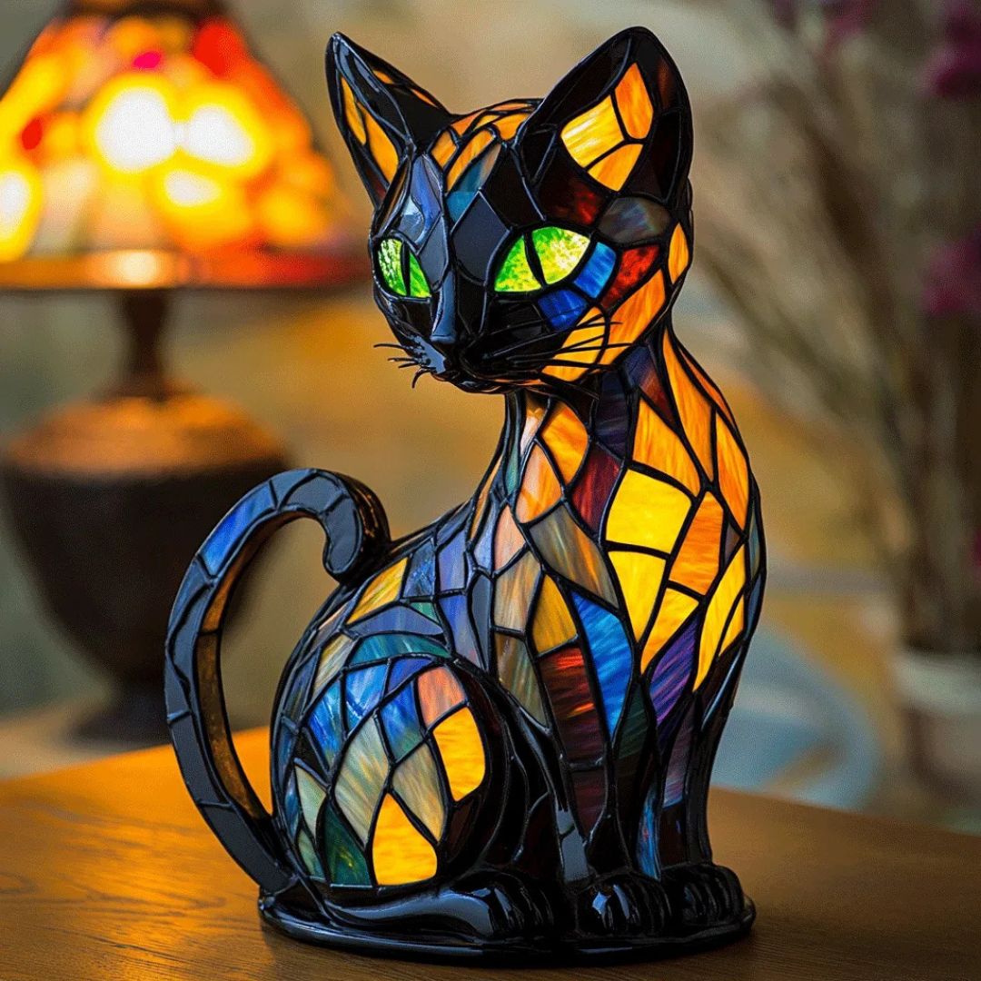 Lampe Chat Lumineuse Artisanale – Cromos