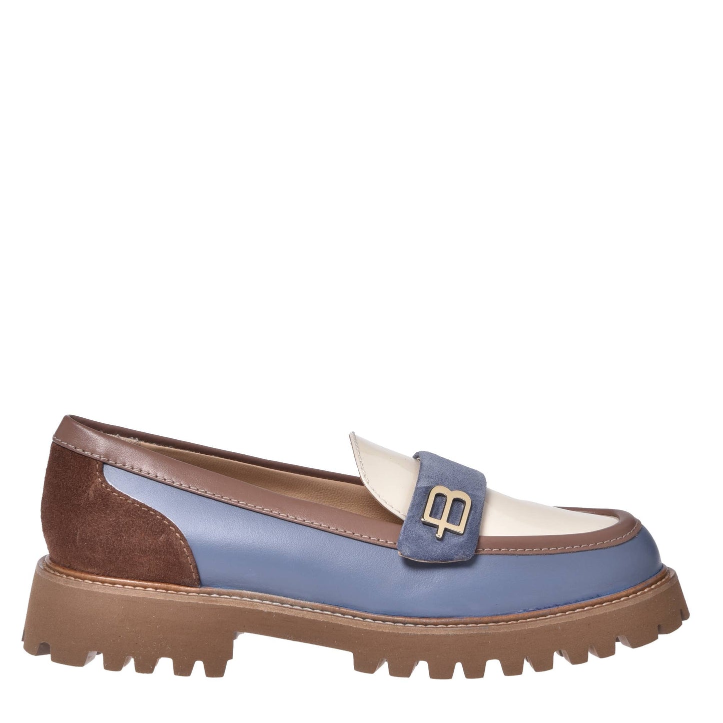 Mocassins Baldinini d'Cromos en cuir gris