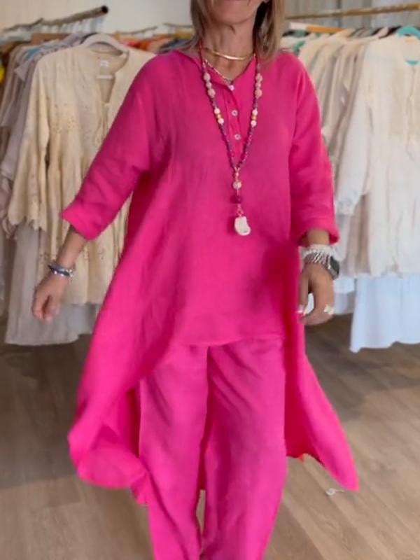 Cromos | BreezyChic Costume en Lin Uni Homme – Ensemble Léger et Élégant Respirant pour Été et Style Décontracté Chic