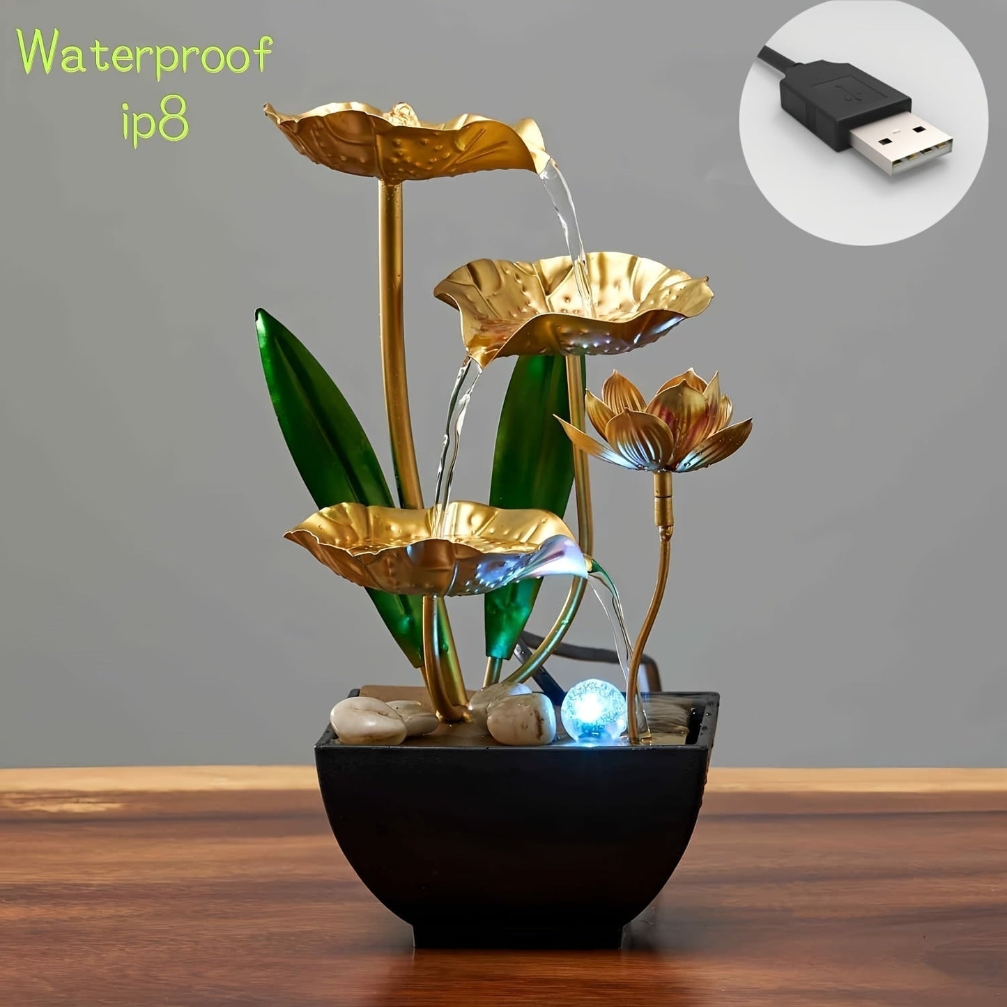 Cromos | Fontaine d’Intérieur Lotus Serein – Décoration Apaisante & Ambiance Zen