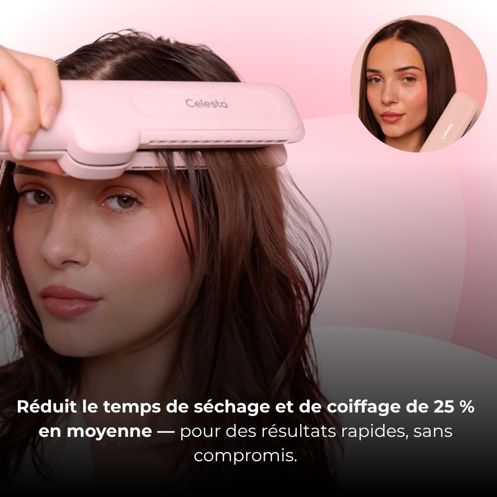 Cromos | Lisseur Séchant 2-en-1 Rose – AirLiss Celesta