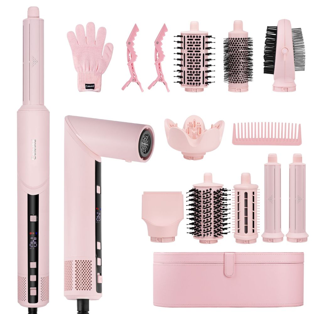 Cromos | Sèche-Cheveux AirStyler 9-en-1 Rose – Celesta