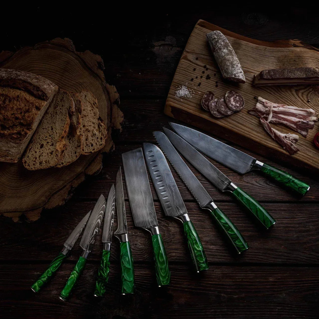 Cromos | Mori Santoku – Couteau de Chef Japonais Premium en Acier Inoxydable Haute Performance pour une Découpe Précise