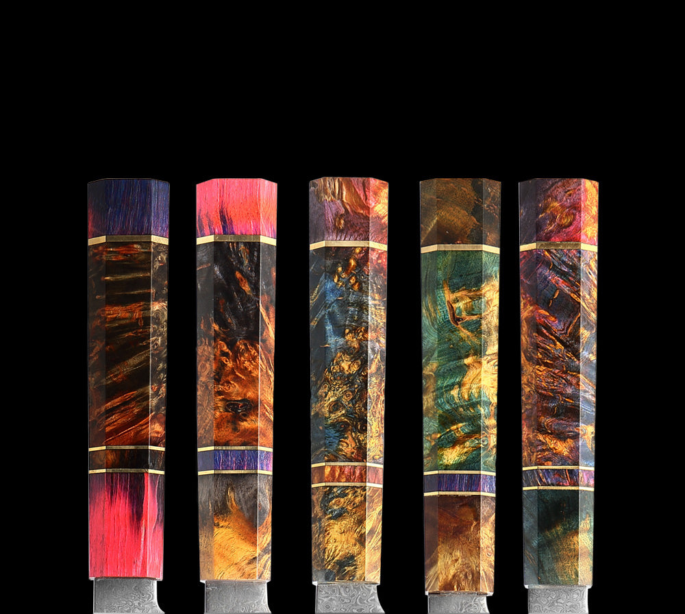 Cromos | Mahou Damascus Santoku Couteau de Cuisine Premium – Lame Acier Damas Haute Précision pour Découpe Professionnelle