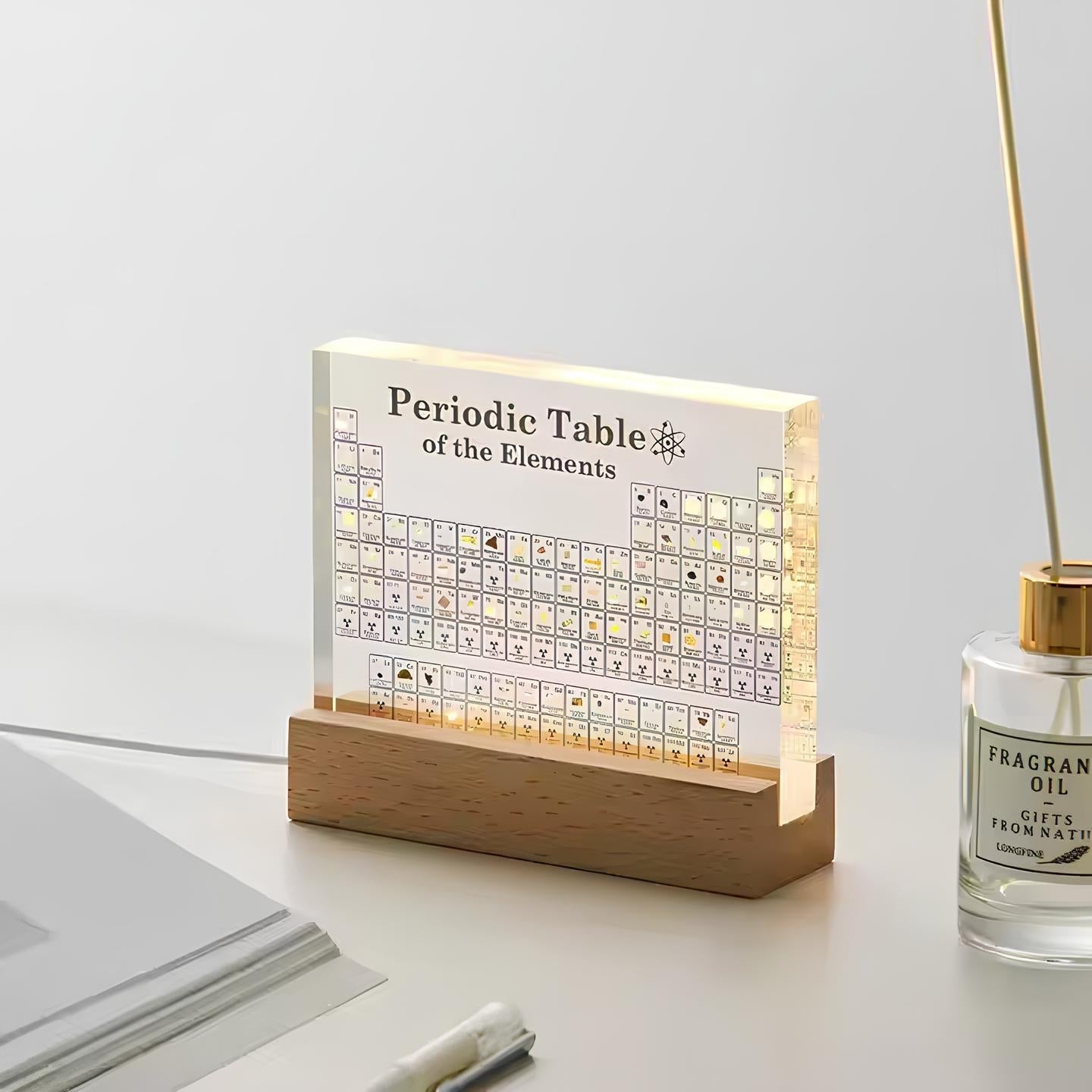 Cromos | Tableau périodique lumineux Elementa avec éléments réels – décoration scientifique LED éducative