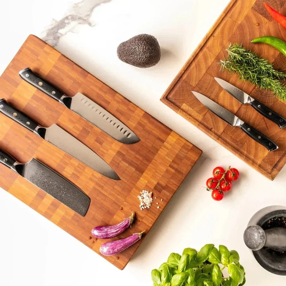 Cromos | Kuro Damascus Santoku Couteau de Cuisine Japonais Premium – Lame Acier Damas VG-10 Haute Précision et Performance Professionnelle