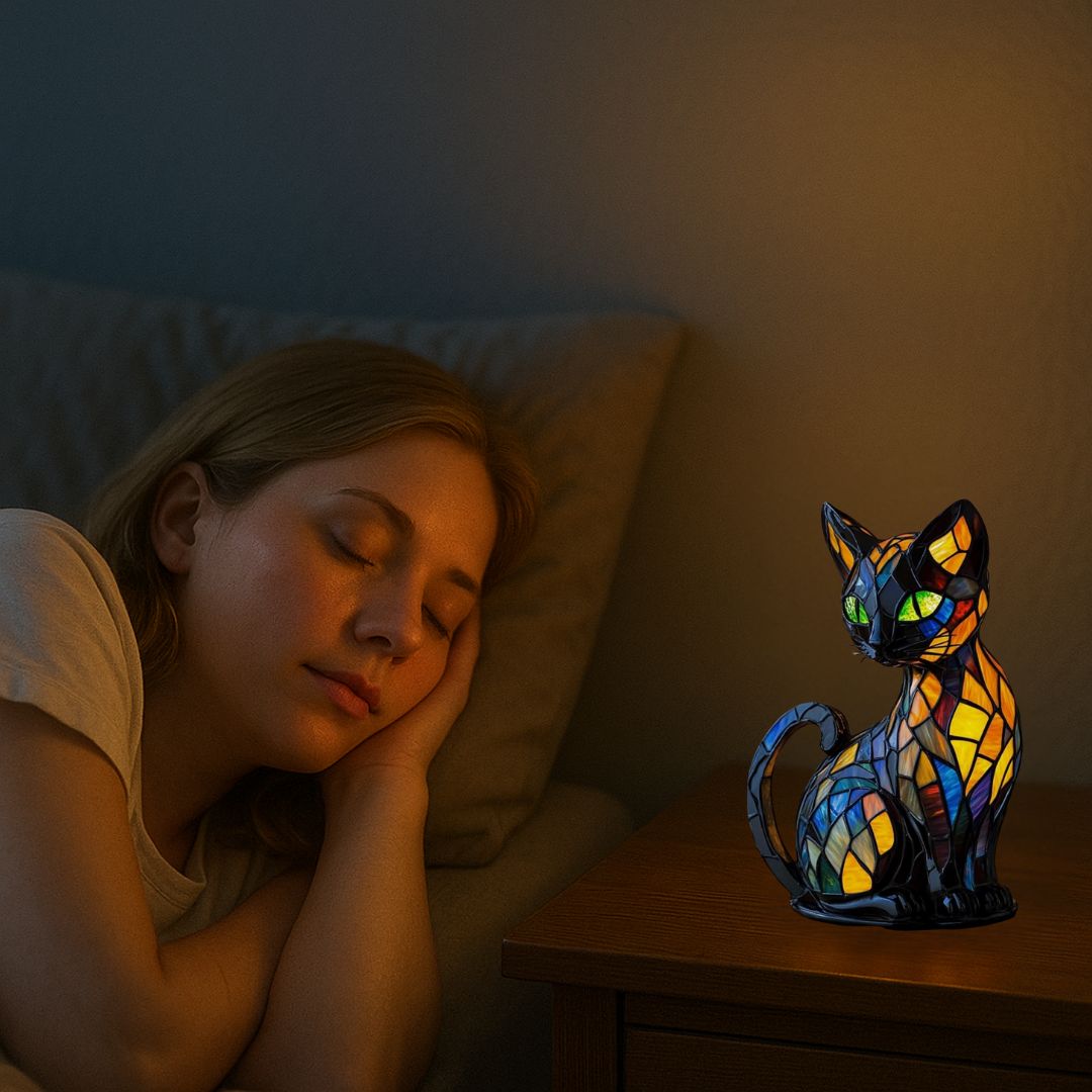 Lampe Chat Lumineuse Artisanale – Cromos