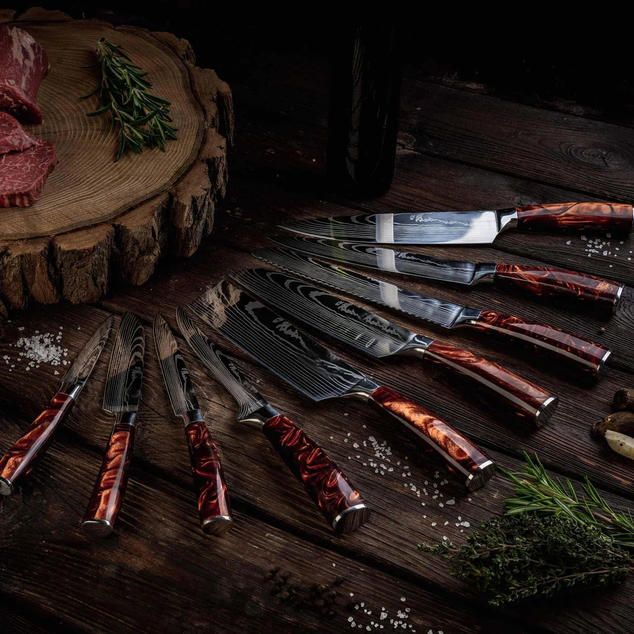 Cromos | Kanji Santoku Couteau de Cuisine Japonais Premium – Lame Damas VG-10 Haute Précision pour Découpe Professionnelle et Cuisine Élégante
