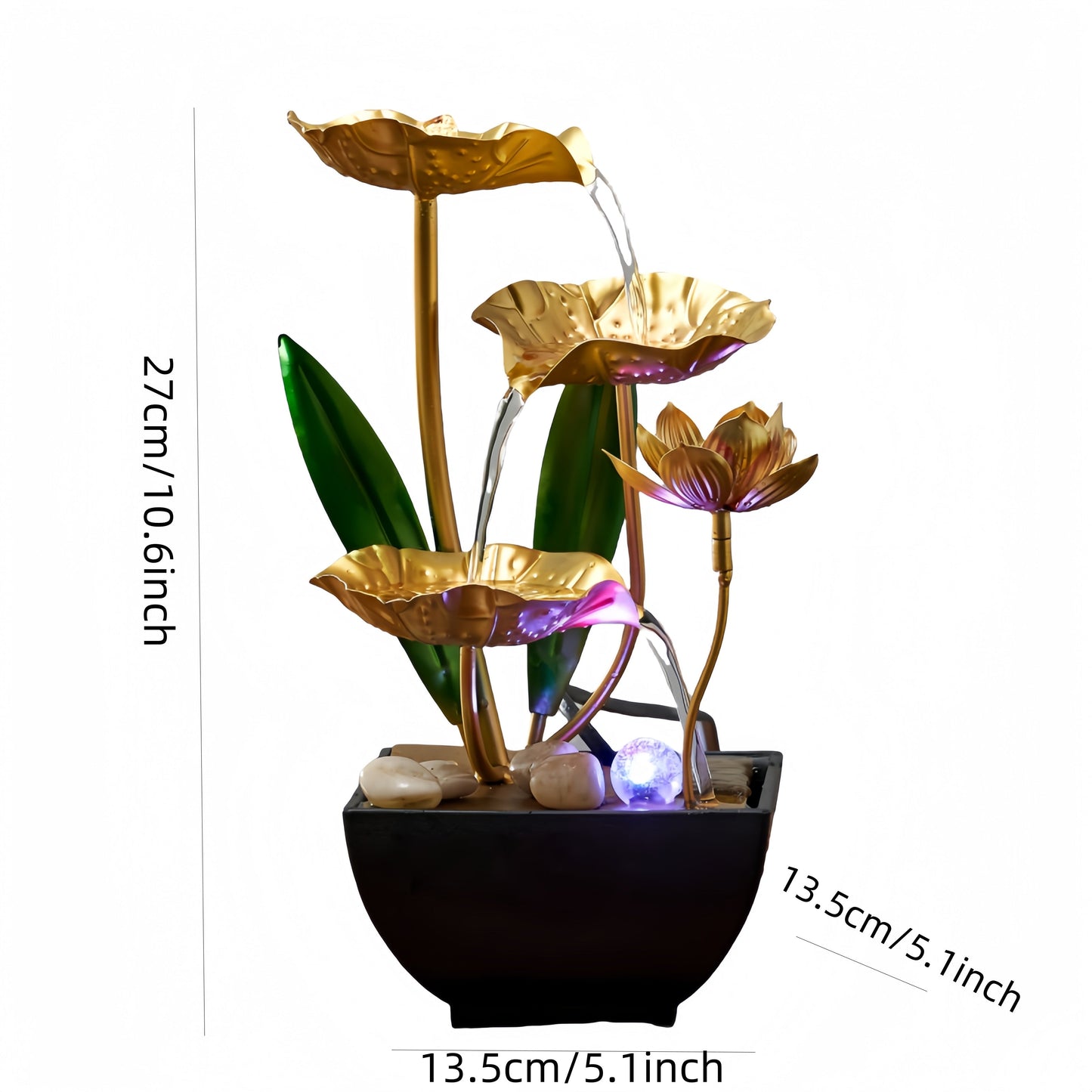 Cromos | Fontaine d’Intérieur Lotus Serein – Décoration Apaisante & Ambiance Zen