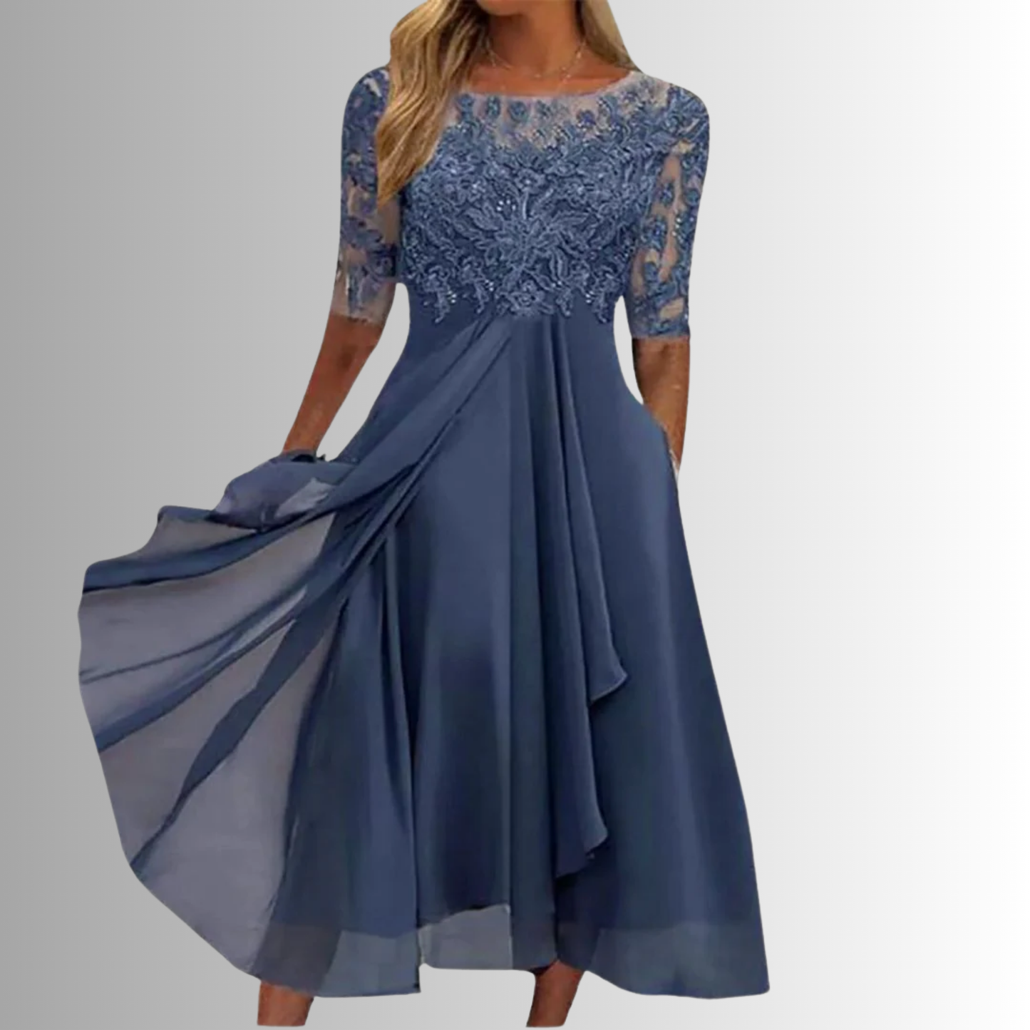 Cromos | Rhonda Robe en Dentelle Élégante Femme – Robe Chic et Raffinée pour Soirées & Occasions Spéciales