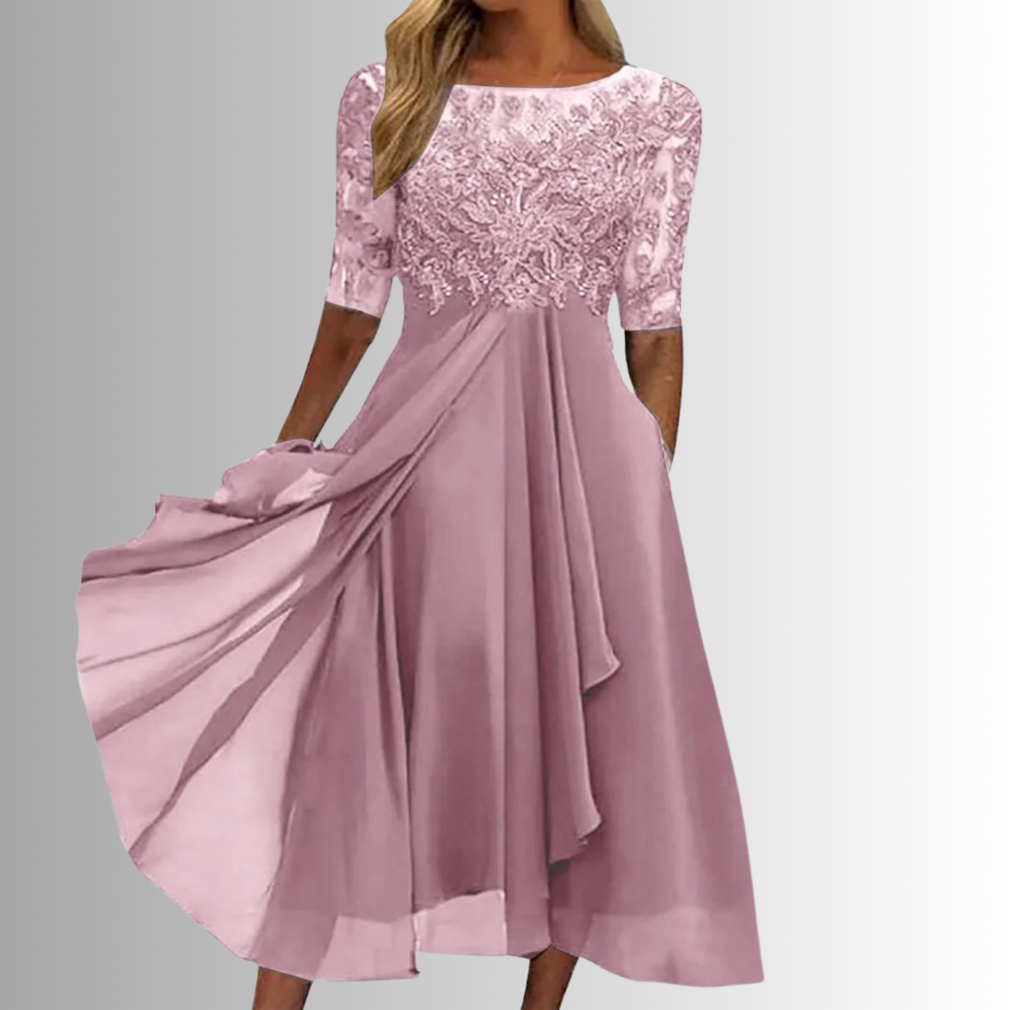 Cromos | Rhonda Robe en Dentelle Élégante Femme – Robe Chic et Raffinée pour Soirées & Occasions Spéciales
