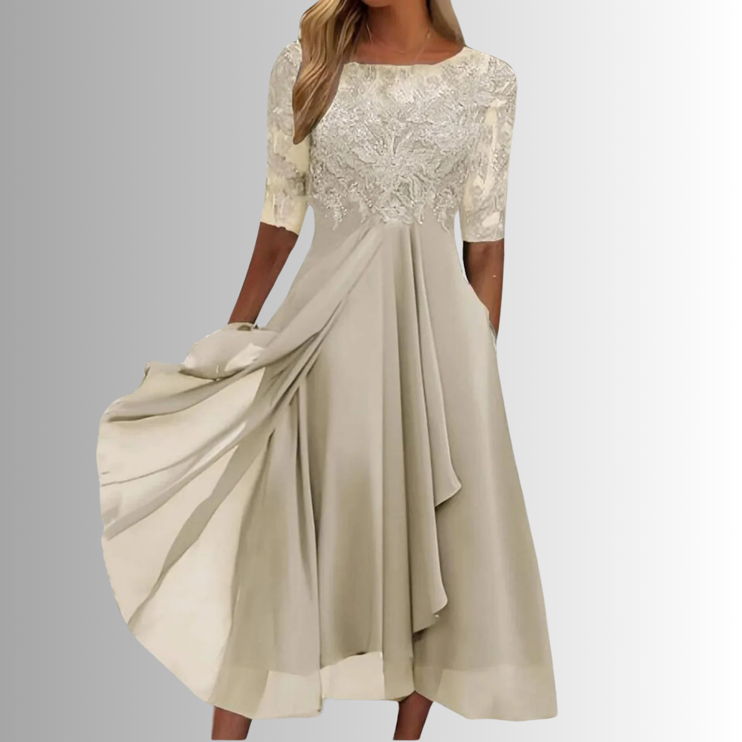 Cromos | Rhonda Robe en Dentelle Élégante Femme – Robe Chic et Raffinée pour Soirées & Occasions Spéciales