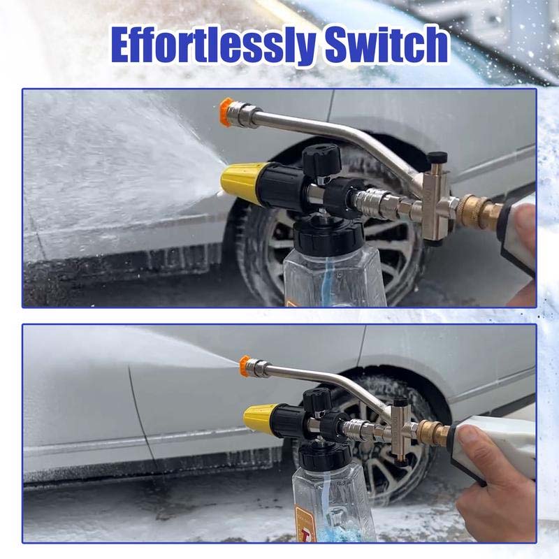 Cromos | TurboFlow Canon à Mousse Haute Pression Avancé avec Connecteur Double – Nettoyage Rapide Voiture, Mousse Épaisse et Puissante