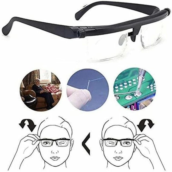Cromos | Lunettes réglables VisiFlex – vision de près et de loin correction ajustable multifocale pratique moderne