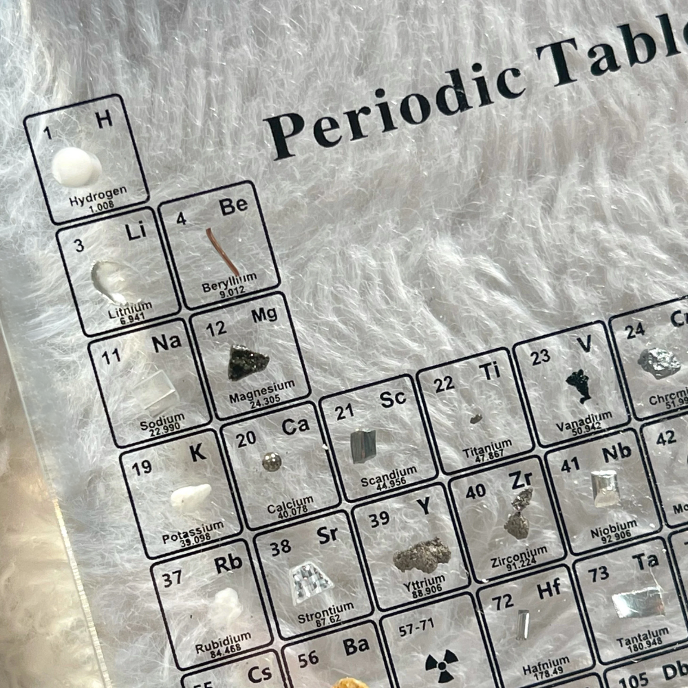 Cromos | Tableau périodique lumineux Elementa avec éléments réels – décoration scientifique LED éducative