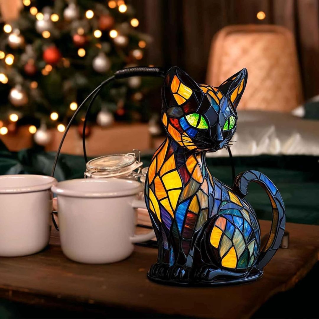 Lampe Chat Lumineuse Artisanale – Cromos