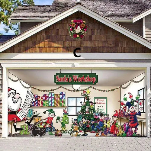 Cromos | Magie de Porte de Garage Festive Édition Noël – Décoration Murale et Extérieure Festive pour Ambiance de Fêtes