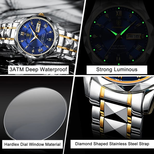 Cromos | Montre Homme Luxe Étanche avec Fonction Lumineuse
