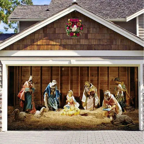 Cromos | Magie de Porte de Garage Festive Édition Noël – Décoration Murale et Extérieure Festive pour Ambiance de Fêtes