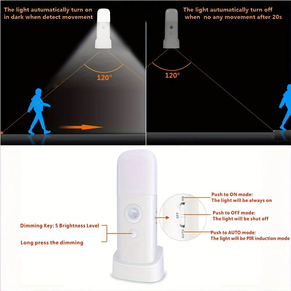 Cromos | Lampe de Nuit LED à Capteur de Mouvement Rechargeable USB & Réglable