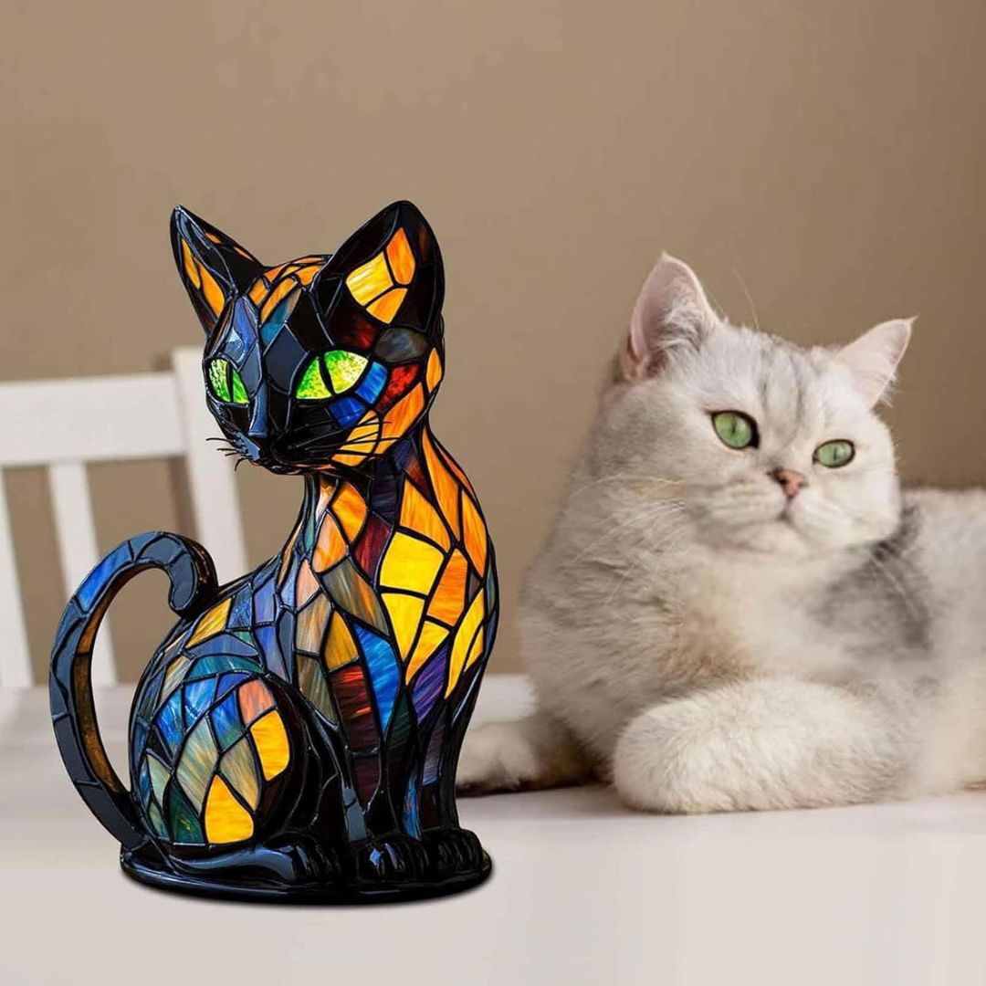 Lampe Chat Lumineuse Artisanale – Cromos