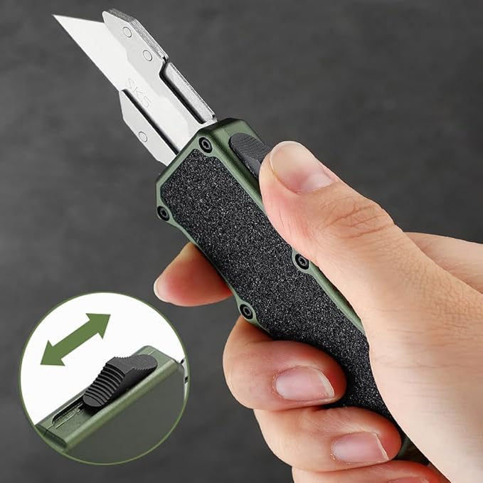 Cromos | AeroBlade Couteau Utilitaire de Précision en Aluminium Haute Performance – Cutter Professionnel Robuste et Ergonomique Polyvalent