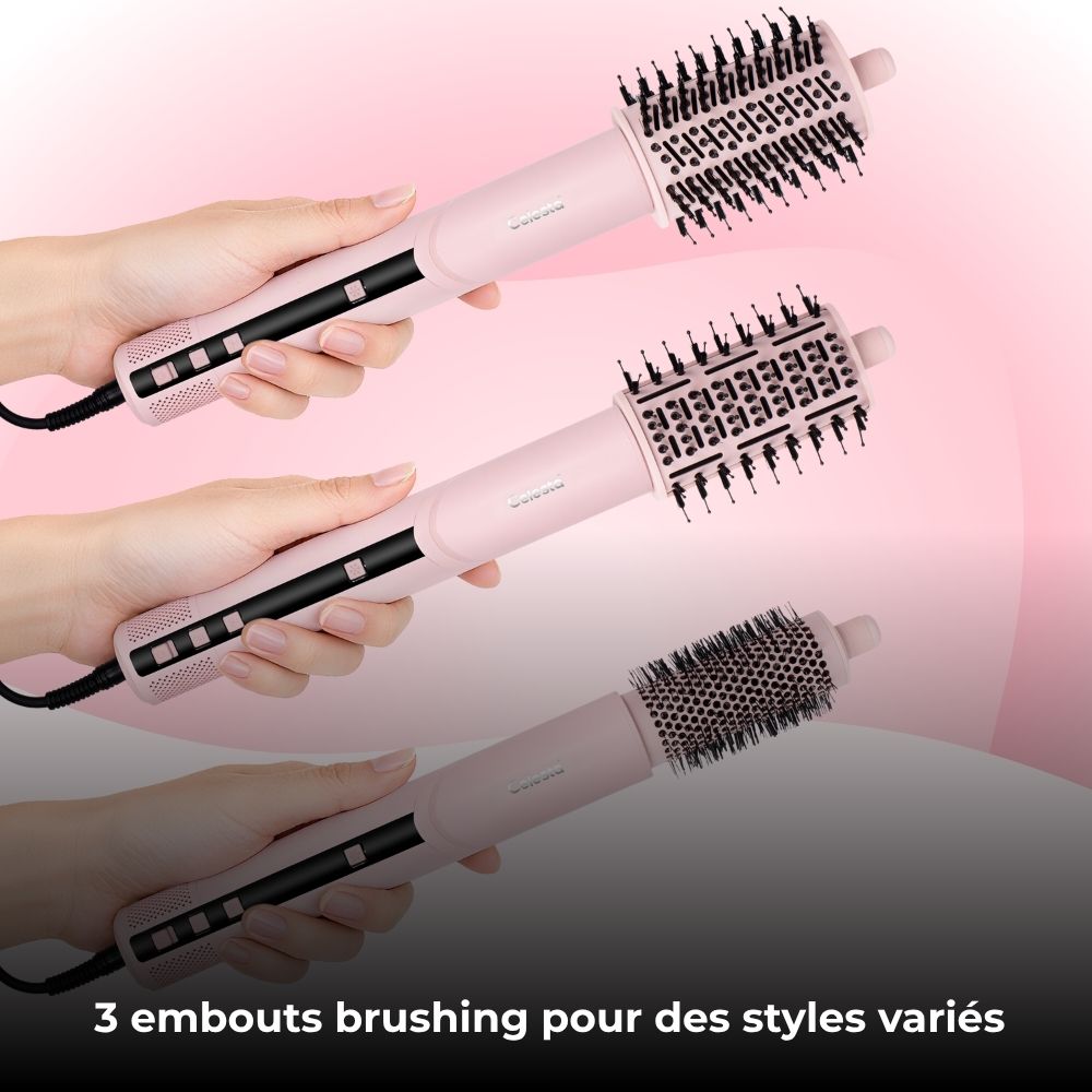 Cromos | Sèche-Cheveux AirStyler 9-en-1 Rose – Celesta