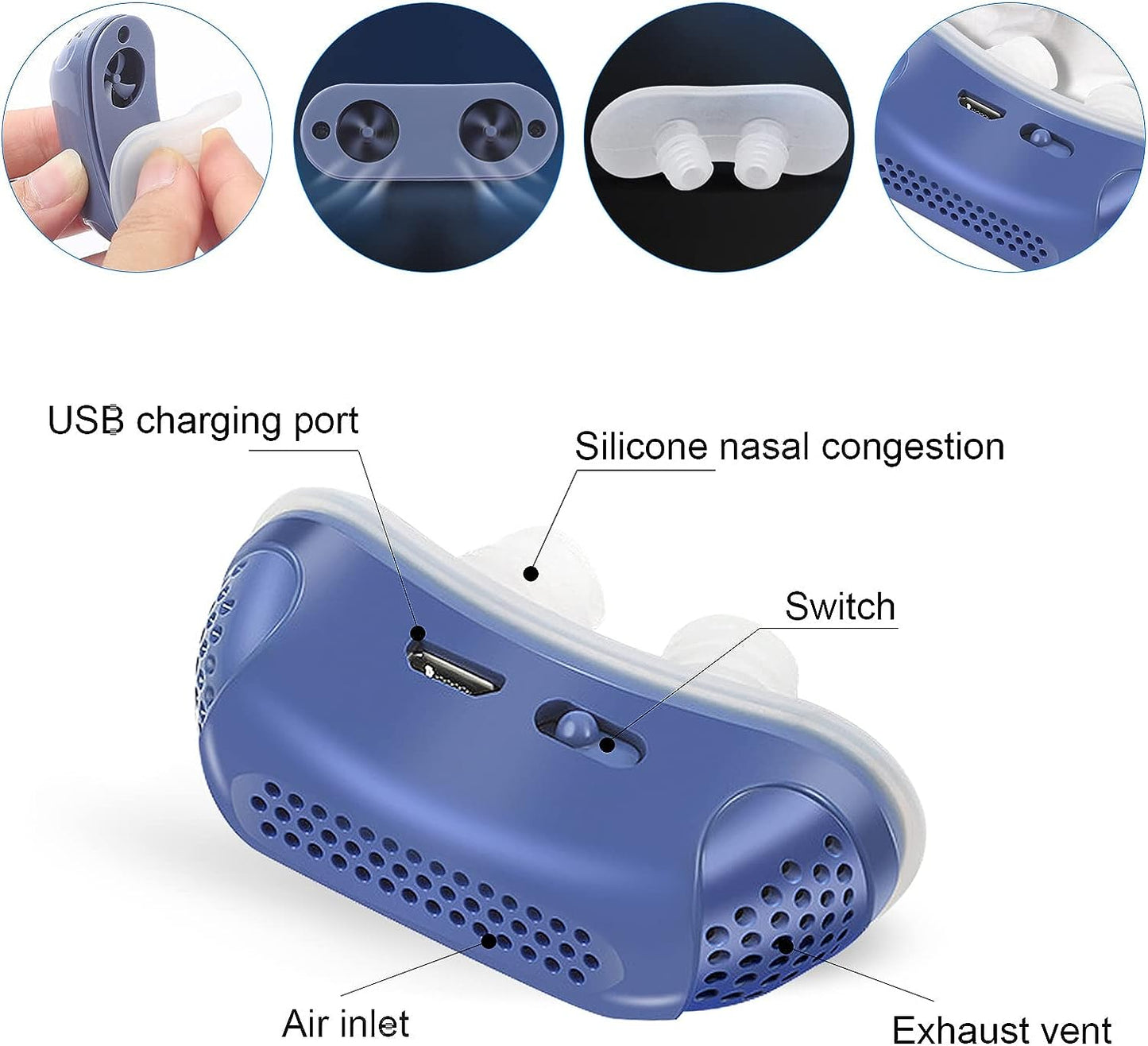 Cromos | Appareil Micro CPAP Anti-Ronflement Compact