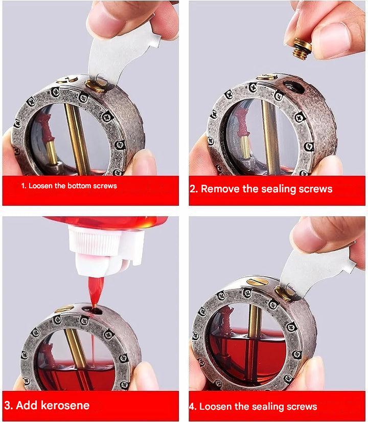 Cromos | Briquet Ancien Transparent à Pierre – FlintAura