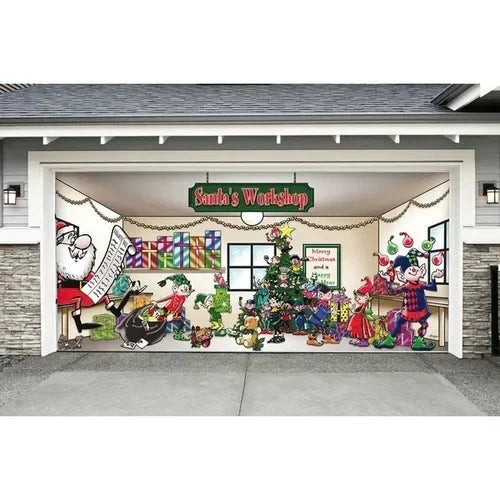 Cromos | Magie de Porte de Garage Festive Édition Noël – Décoration Murale et Extérieure Festive pour Ambiance de Fêtes