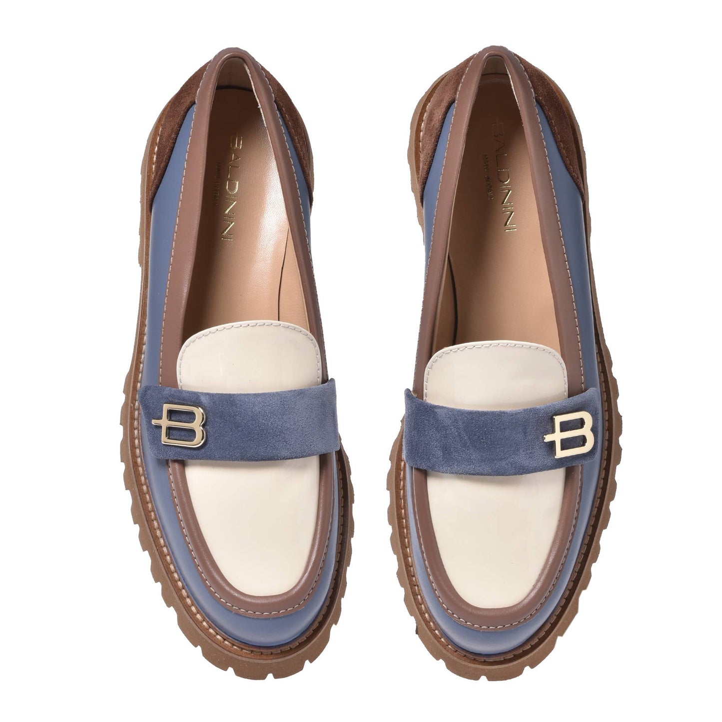 Mocassins Baldinini d'Cromos en cuir gris