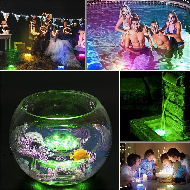 Cromos | Lampe LED sous-marine étanche GlowRipple avec télécommande – éclairage aquatique décoratif RGB moderne
