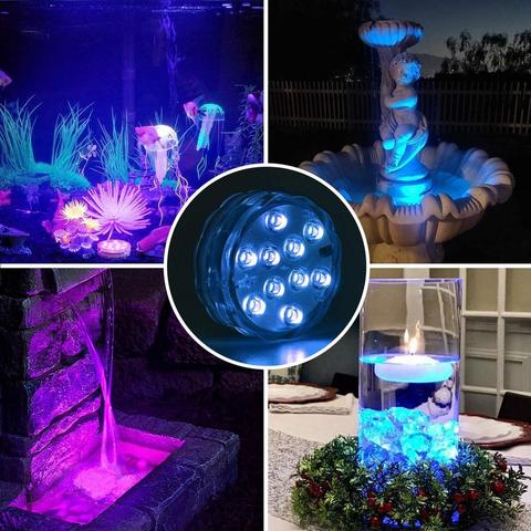 Cromos | Lampe LED sous-marine étanche GlowRipple avec télécommande – éclairage aquatique décoratif RGB moderne