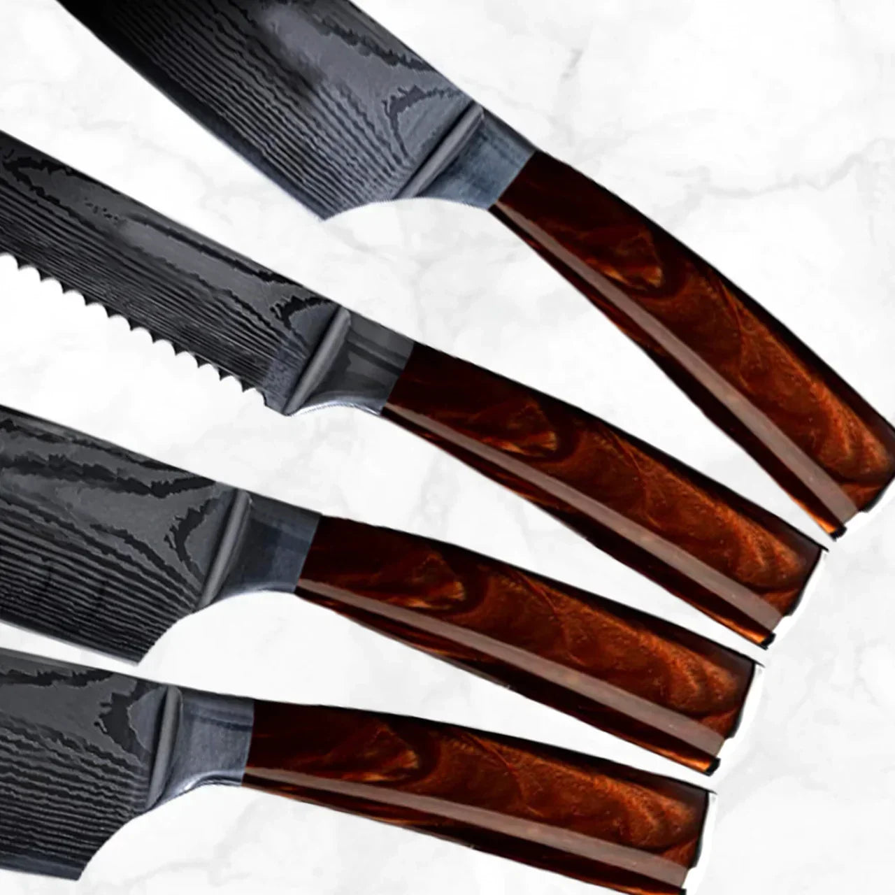 Cromos | Kanji Santoku Couteau de Cuisine Japonais Premium – Lame Damas VG-10 Haute Précision pour Découpe Professionnelle et Cuisine Élégante
