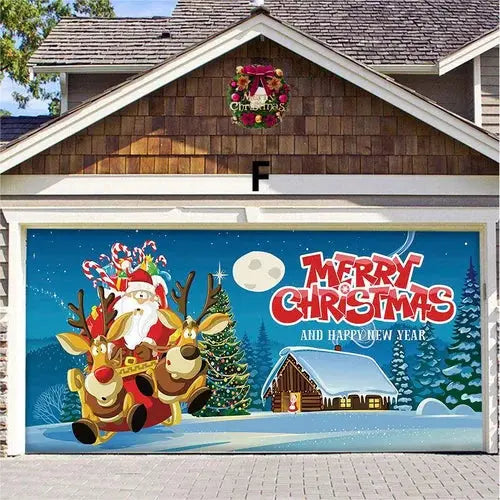Cromos | Magie de Porte de Garage Festive Édition Noël – Décoration Murale et Extérieure Festive pour Ambiance de Fêtes