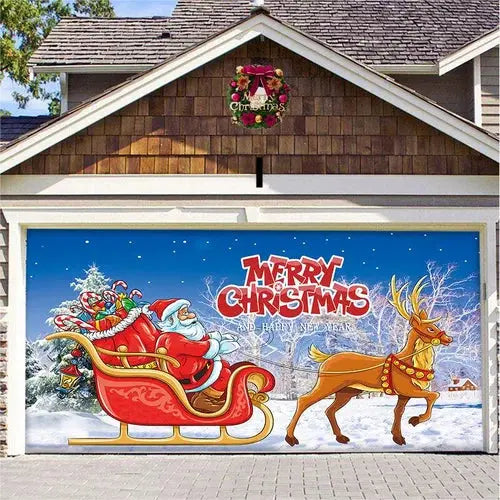 Cromos | Magie de Porte de Garage Festive Édition Noël – Décoration Murale et Extérieure Festive pour Ambiance de Fêtes