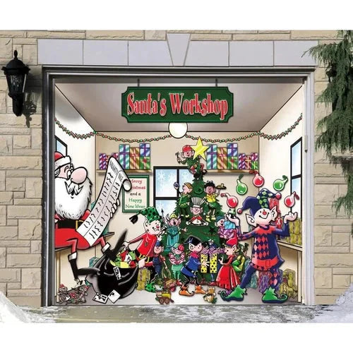 Cromos | Magie de Porte de Garage Festive Édition Noël – Décoration Murale et Extérieure Festive pour Ambiance de Fêtes