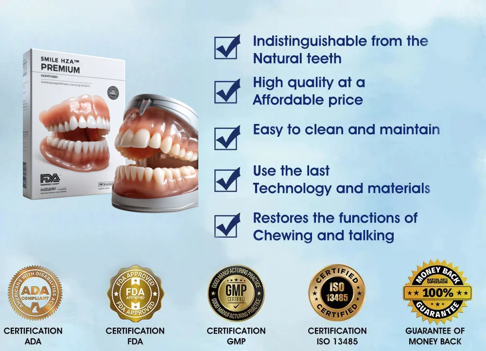 Cromos | HZA™ – Prothèse dentaire complète sur mesure pour un sourire naturel