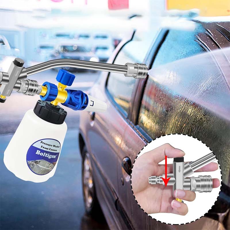 Cromos | TurboFlow Canon à Mousse Haute Pression Avancé avec Connecteur Double – Nettoyage Rapide Voiture, Mousse Épaisse et Puissante