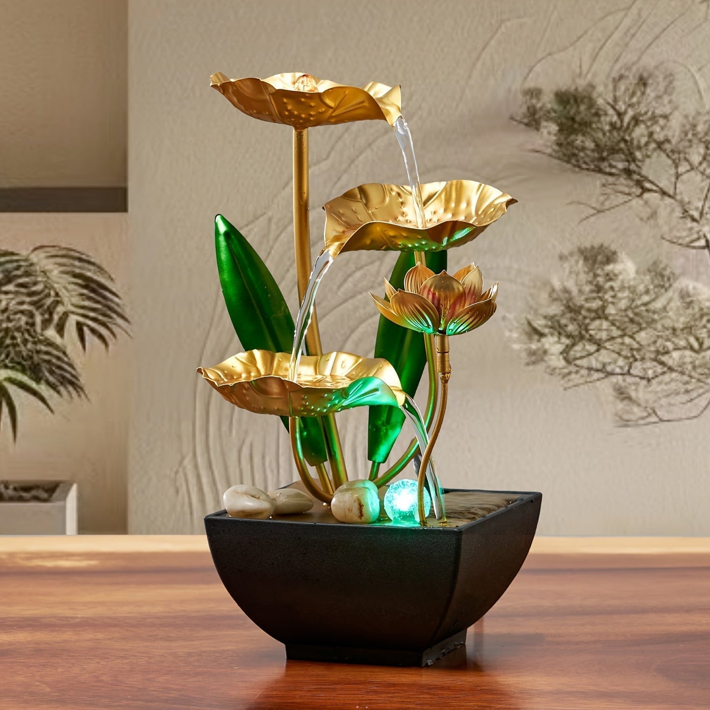 Cromos | Fontaine d’Intérieur Lotus Serein – Décoration Apaisante & Ambiance Zen