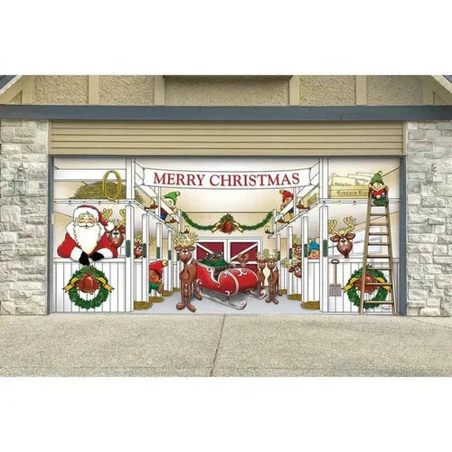 Cromos | Magie de Porte de Garage Festive Édition Noël – Décoration Murale et Extérieure Festive pour Ambiance de Fêtes