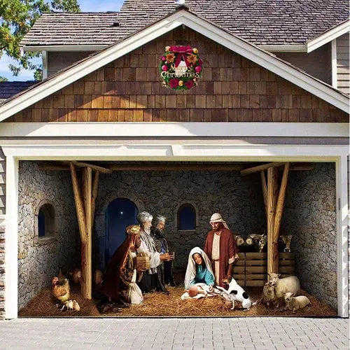 Cromos | Magie de Porte de Garage Festive Édition Noël – Décoration Murale et Extérieure Festive pour Ambiance de Fêtes